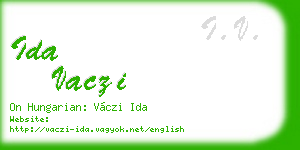 ida vaczi business card